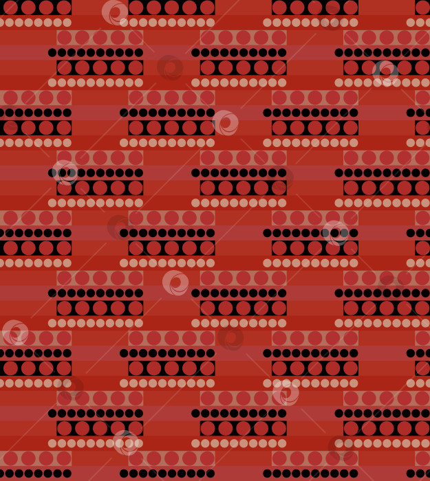Скачать На полосках разных тонов красного цвета изображены круги разного размера в стиле 20-х годов 20 века. фотосток Ozero