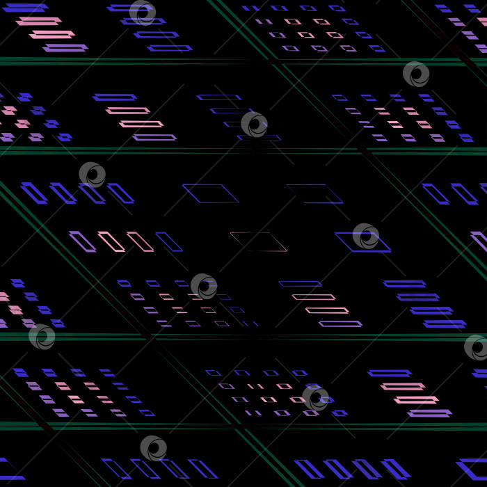 Скачать Технологический фон с эффектом цветного неона для открыток, презентаций, веб-сайтов. фотосток Ozero