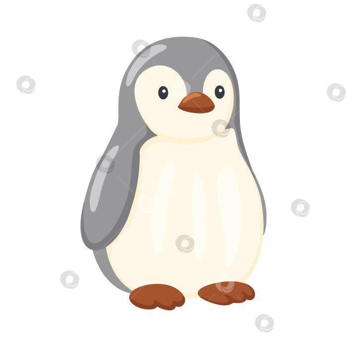 Скачать Милый Маленький птенец Пингвина, Изолированная иллюстрация фотосток Ozero
