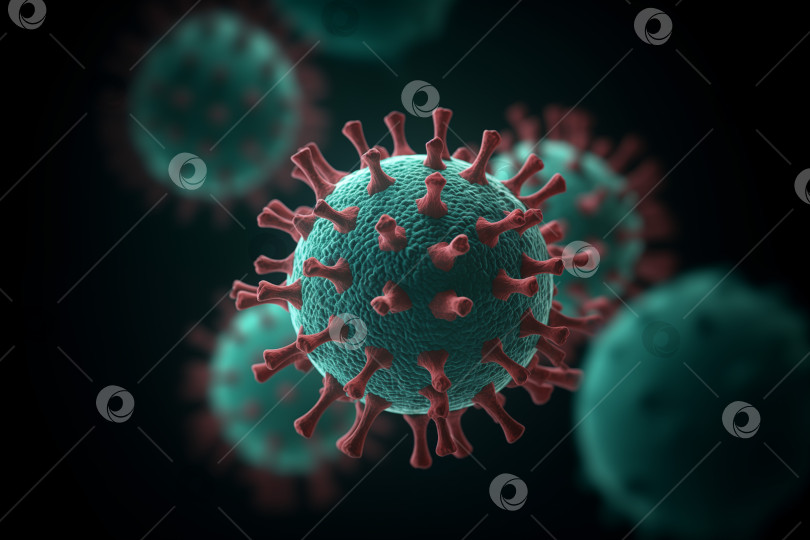 Скачать Трехмерная концепция коронавируса поражает организм. фотосток Ozero