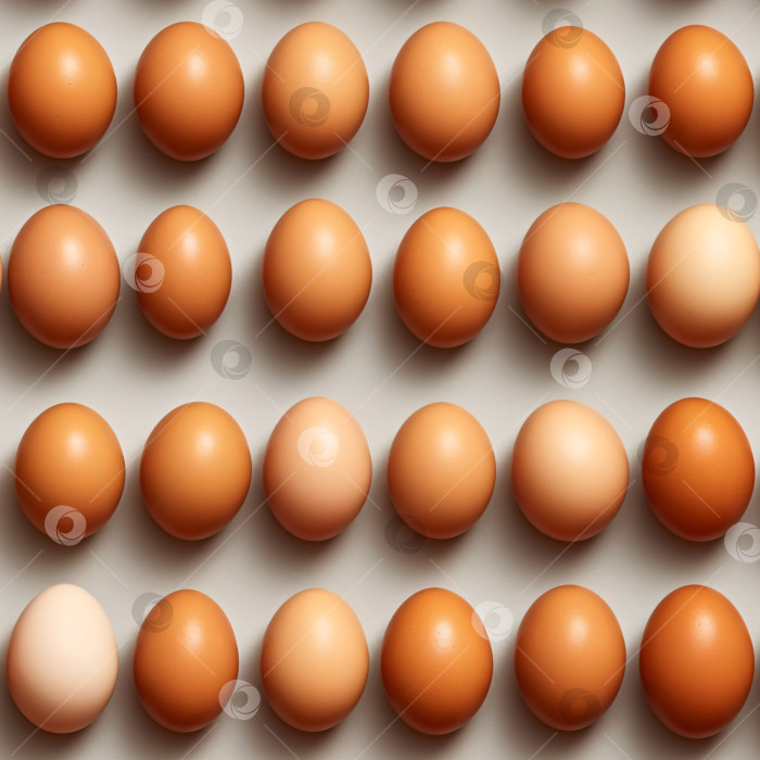 Скачать Бесшовный узор из куриных яиц на белом фоне. фотосток Ozero