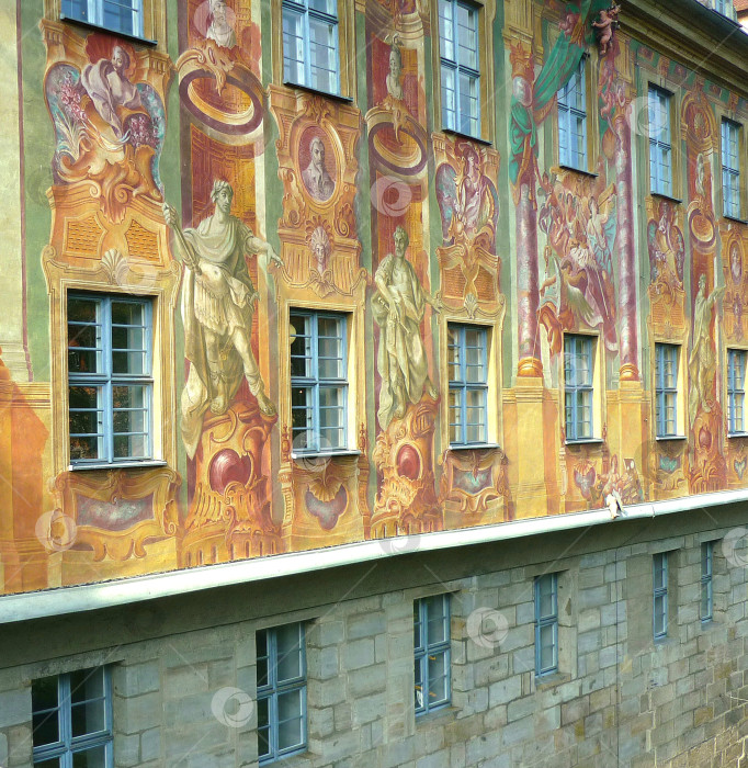 Скачать Фрески на стенах, Бамберг, Германия фотосток Ozero