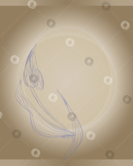 Скачать Стилизованный цветок из фиолетовых точек на нежном бежево-коричневом градиентном фоне для открыток, веб-сайтов, приглашений. фотосток Ozero