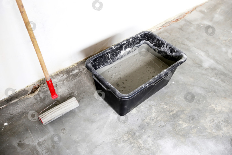 Скачать Ремонт и отделка полов с заливкой стяжки, мелкая глубина фотосток Ozero