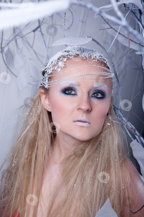 Скачать Портрет красивой девушки на морозе фотосток Ozero