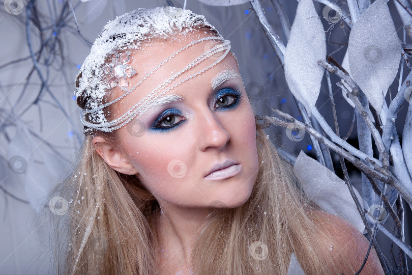 Скачать Портрет красивой девушки на морозе фотосток Ozero