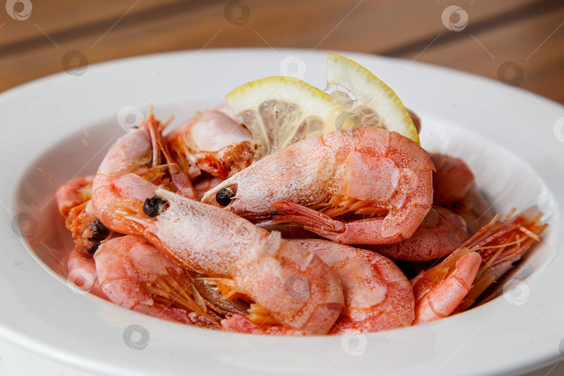 Скачать Приготовленные креветки фотосток Ozero