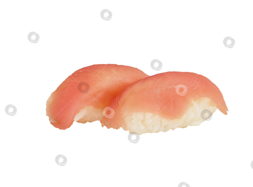 Скачать Свежие суши - традиционная японская еда на белом фоне фотосток Ozero