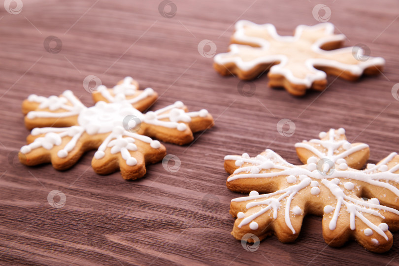 Скачать Рождественские пряники. Рождественский и новогодний фон фотосток Ozero