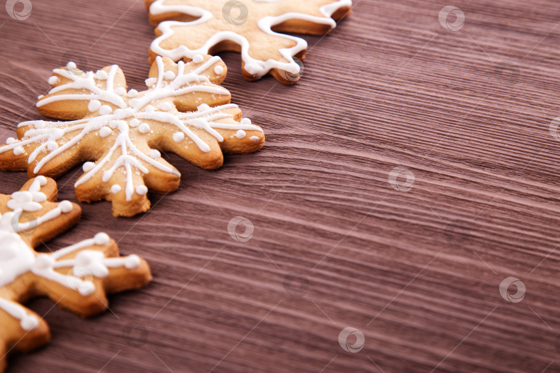 Скачать Рождественские пряники. Рождественский и новогодний фон фотосток Ozero