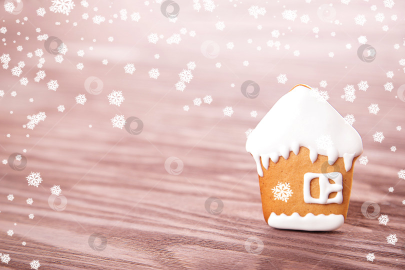 Скачать Рождественские пряники. Рождественский и новогодний фон фотосток Ozero