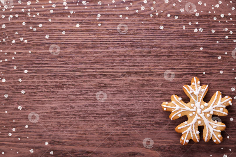 Скачать Рождественские пряники. Рождественский и новогодний фон фотосток Ozero