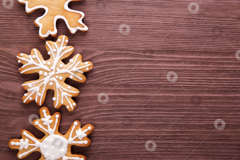Скачать Рождественские пряники. Рождественский и новогодний фон фотосток Ozero