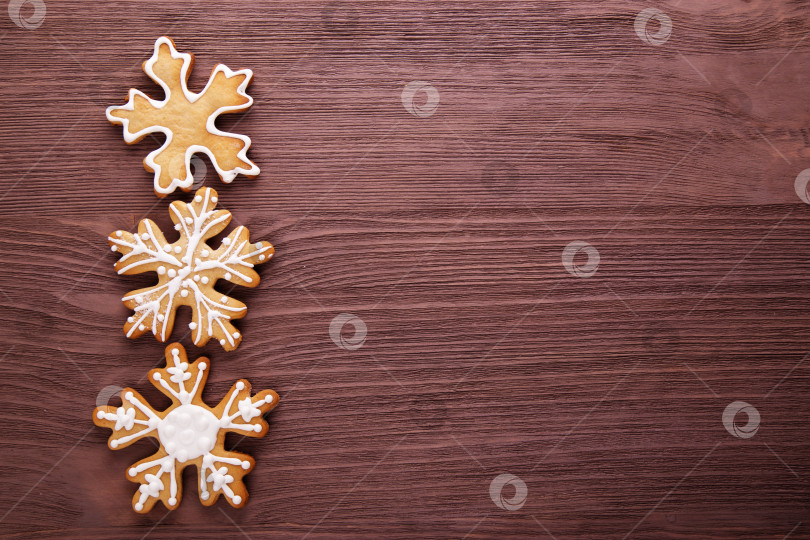 Скачать Рождественские пряники. Рождественский и новогодний фон фотосток Ozero