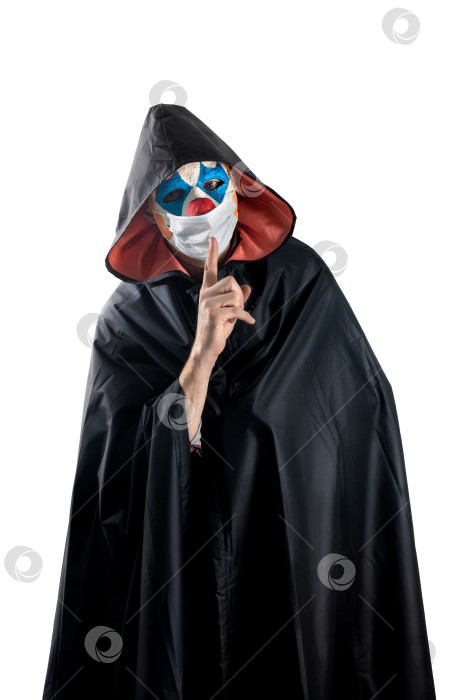 Скачать Клоун на изолированном белом фоне в медицинской маске. фотосток Ozero