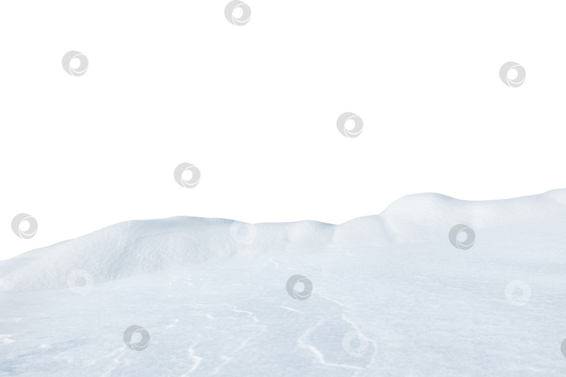 Скачать Снежные заносы на белом изолированном фоне. фотосток Ozero