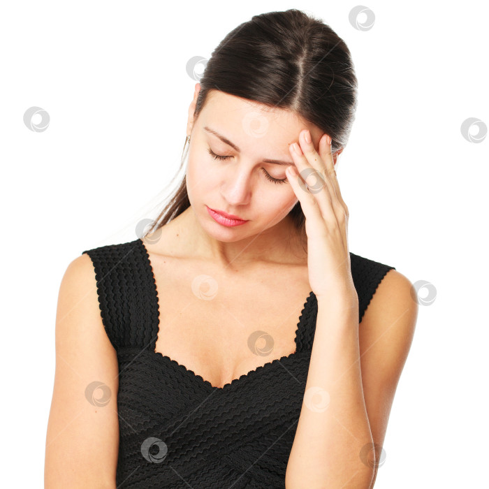 Скачать Грустная брюнетка фотосток Ozero