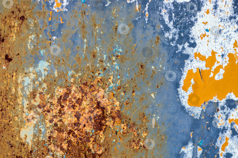 Скачать Ржавчина, сталь, фон. Отслаивается старая краска. фотосток Ozero