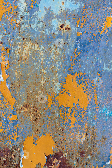 Скачать Ржавчина, сталь, фон. Отслаивается старая краска. фотосток Ozero