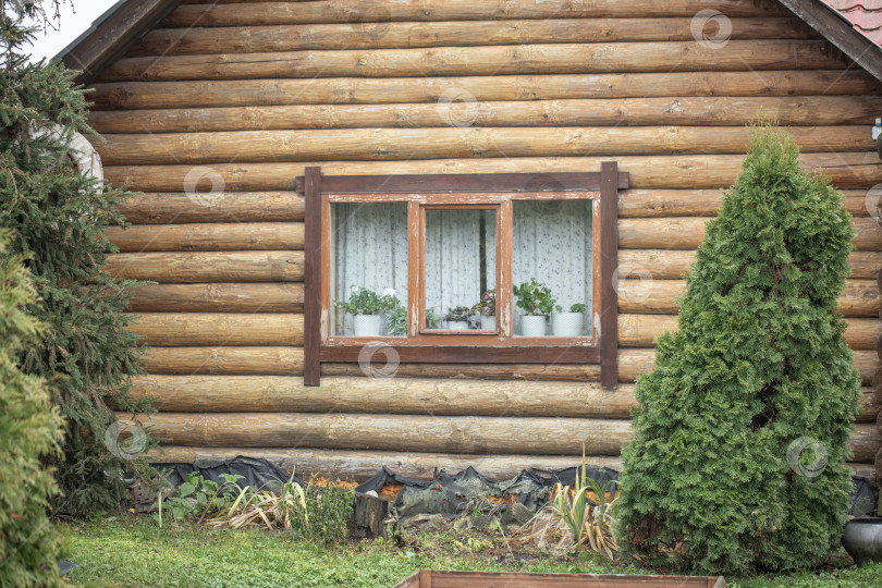 Скачать Окно в деревенской бане фотосток Ozero