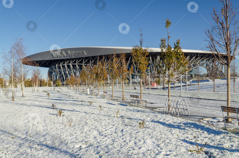 Скачать Ноябрьский снег на "СКА Арене" фотосток Ozero