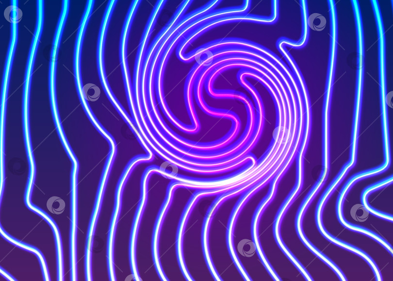 Скачать Фон из неоновых линий со светящимся новым ретро-стилем vapor wave 80-х годов фотосток Ozero