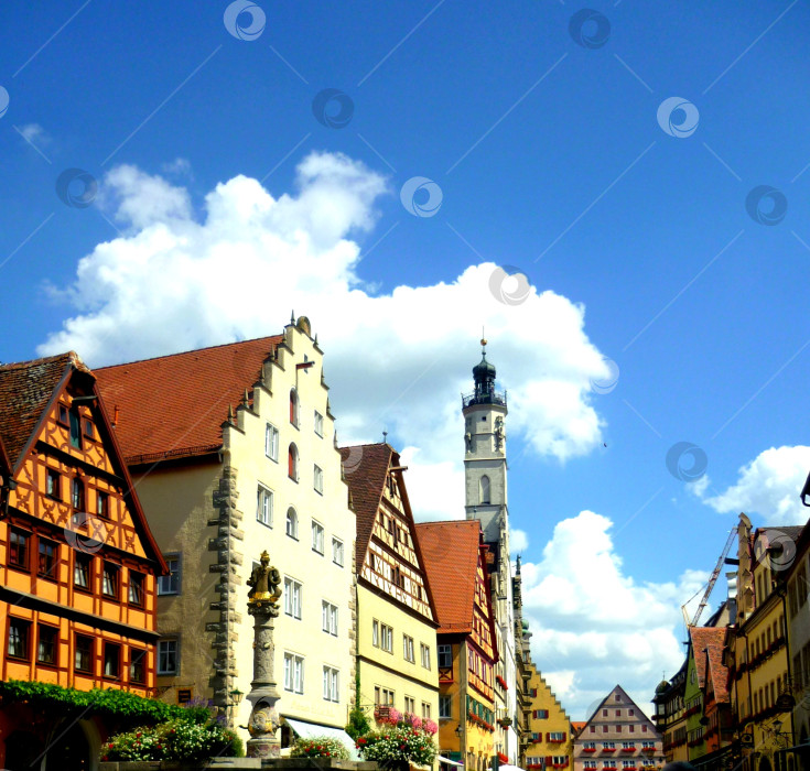 Скачать Архитектура города Ротенбург-на-Таубере, Германия фотосток Ozero