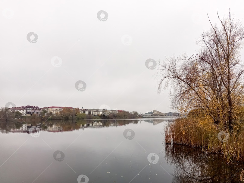 Скачать Казань, Татарстан, Россия – октябрь 2025:  Осенний вид на озеро Нижний Кабан фотосток Ozero