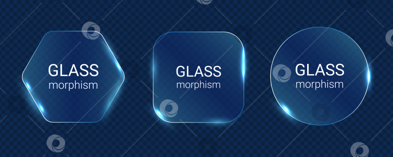 Скачать Набор стеклянных форм с эффектом неонового свечения фотосток Ozero