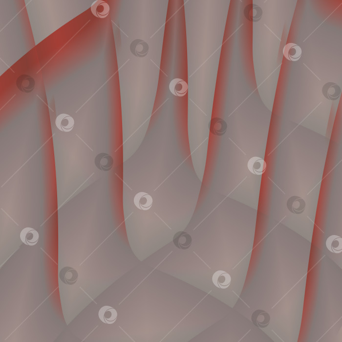Скачать Серые и красные плавно изогнутые четырехугольники образуют абстрактный фон. фотосток Ozero