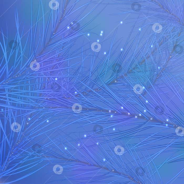 Скачать Еловые ветки и сверкающие огоньки создают праздничное настроение для новогодних мероприятий и Рождества. Градиентный фон для презентаций, веб-сайтов, приглашений, открыток, объявлений. фотосток Ozero
