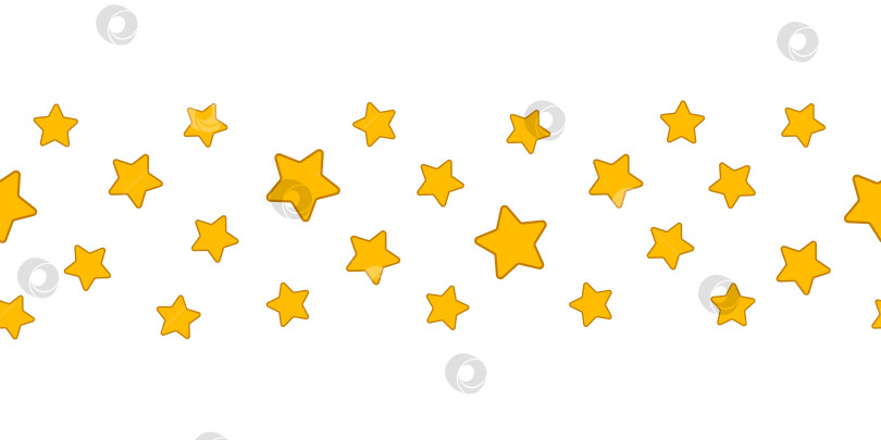 Скачать Бесшовная кайма из желтых звездочек фотосток Ozero