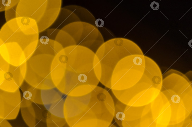 Скачать Боке с жёлтыми огоньками (фон) фотосток Ozero