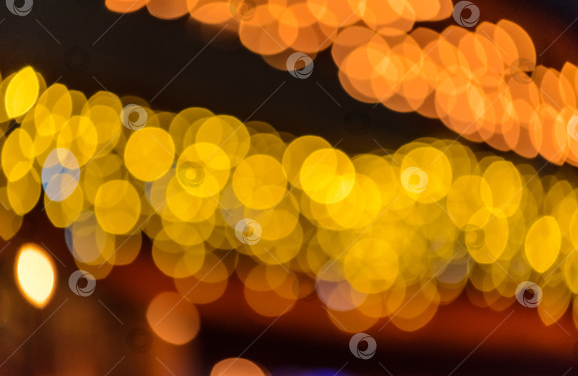 Скачать Боке с жёлтыми огоньками (фон) фотосток Ozero