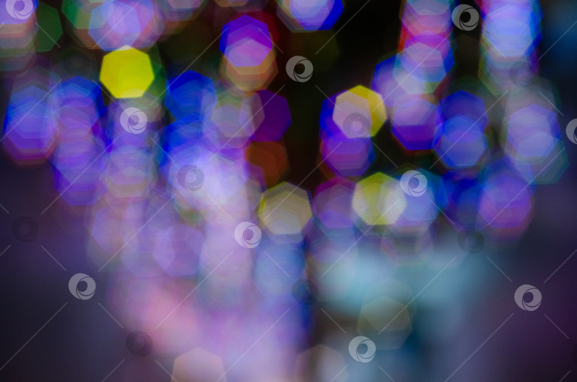 Скачать Абстрактный Боке-Фон с Шестиугольными Огнями фотосток Ozero
