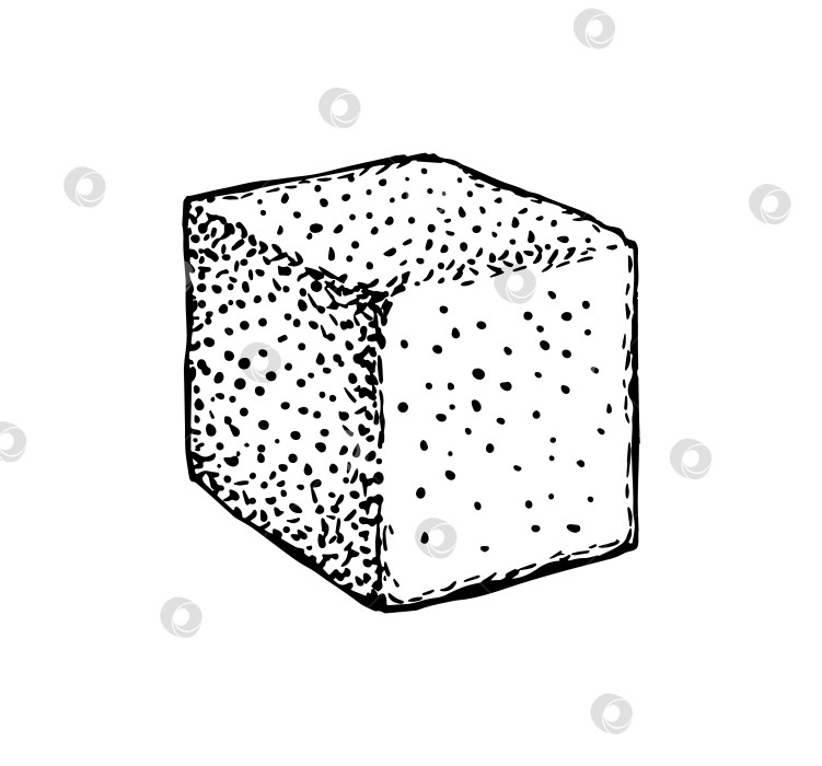 Скачать Набросок тушью в виде кубиков сахара. фотосток Ozero