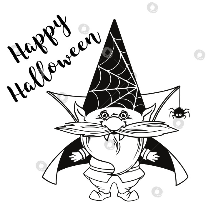 Скачать Гном для линейного искусства на Хэллоуин фотосток Ozero