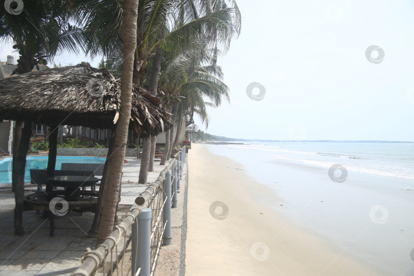 Скачать Пейзаж с морским пляжем фотосток Ozero