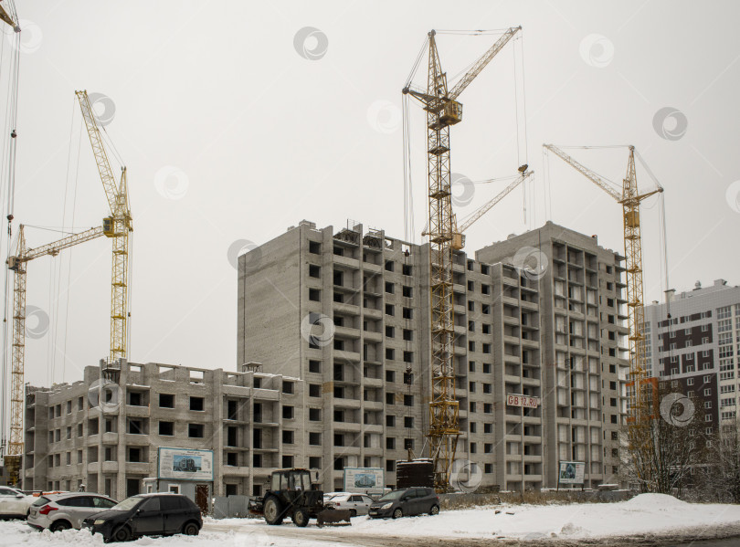 Скачать Строительство жилого комплекса. фотосток Ozero