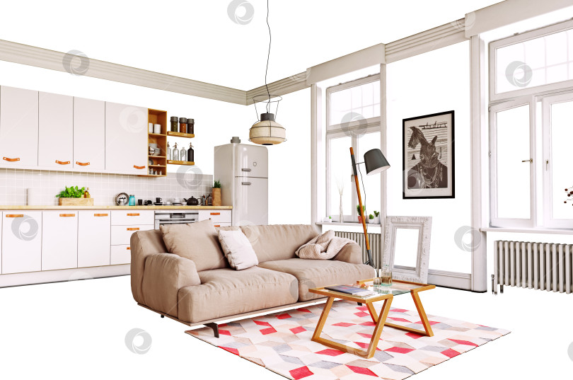 Скачать Изолированный домашний интерьер f фотосток Ozero