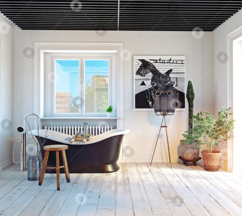 Скачать современный интерьер ванной комнаты. фотосток Ozero