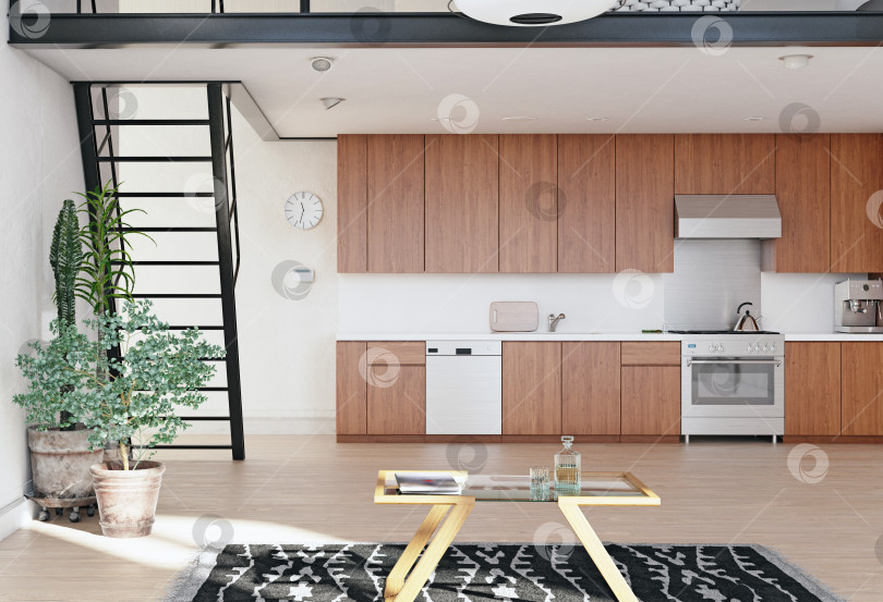 Скачать современный интерьер кухни фотосток Ozero