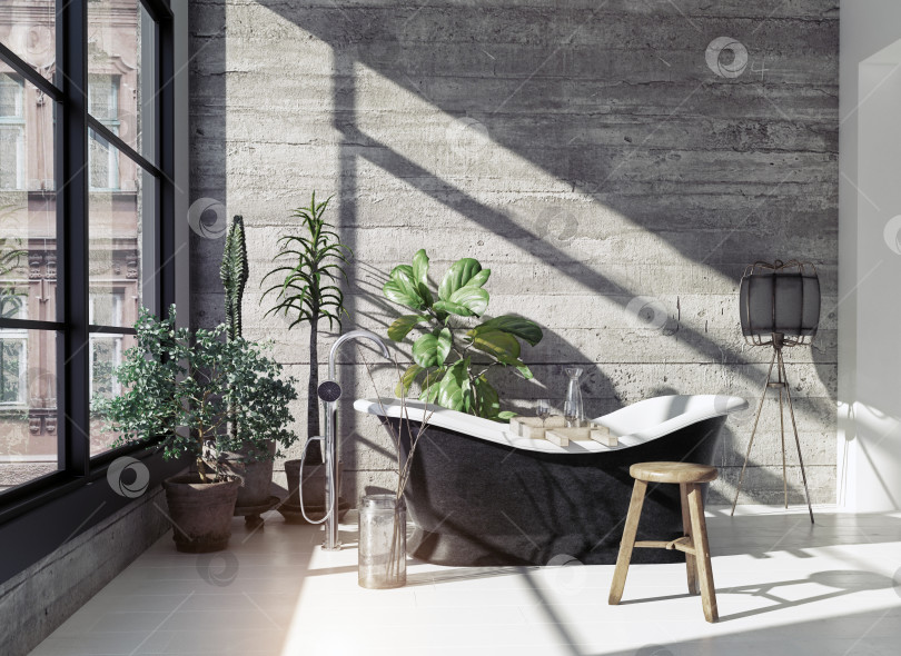 Скачать современный интерьер ванной комнаты. фотосток Ozero