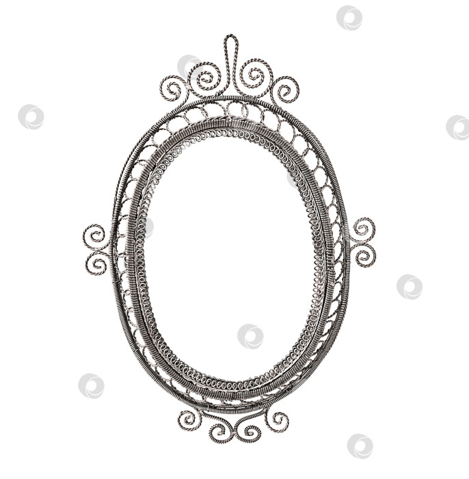 Скачать Черная металлическая рамка для картин, зеркал или фотографий на белом фоне фотосток Ozero