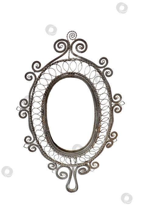 Скачать Черная металлическая рамка для картин, зеркал или фотографий на белом фоне фотосток Ozero