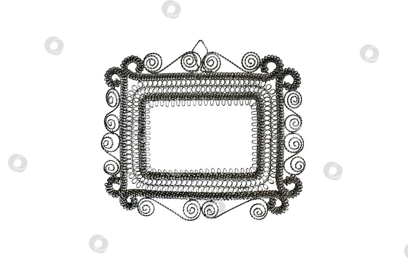 Скачать Черная металлическая рамка для картин, зеркал или фотографий на белом фоне фотосток Ozero