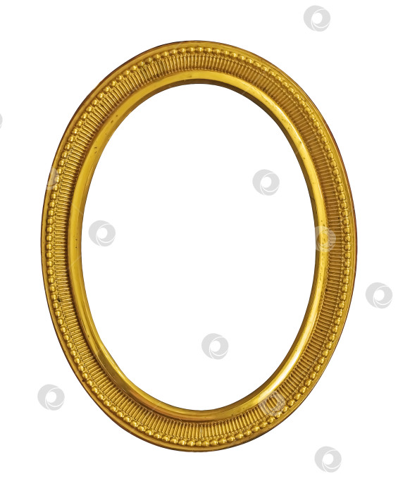 Скачать Золотая рамка для картин, зеркал или фотографий на белом фоне фотосток Ozero