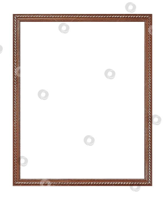 Скачать Деревянная рамка для картин, зеркал или фотографий на белом фоне фотосток Ozero