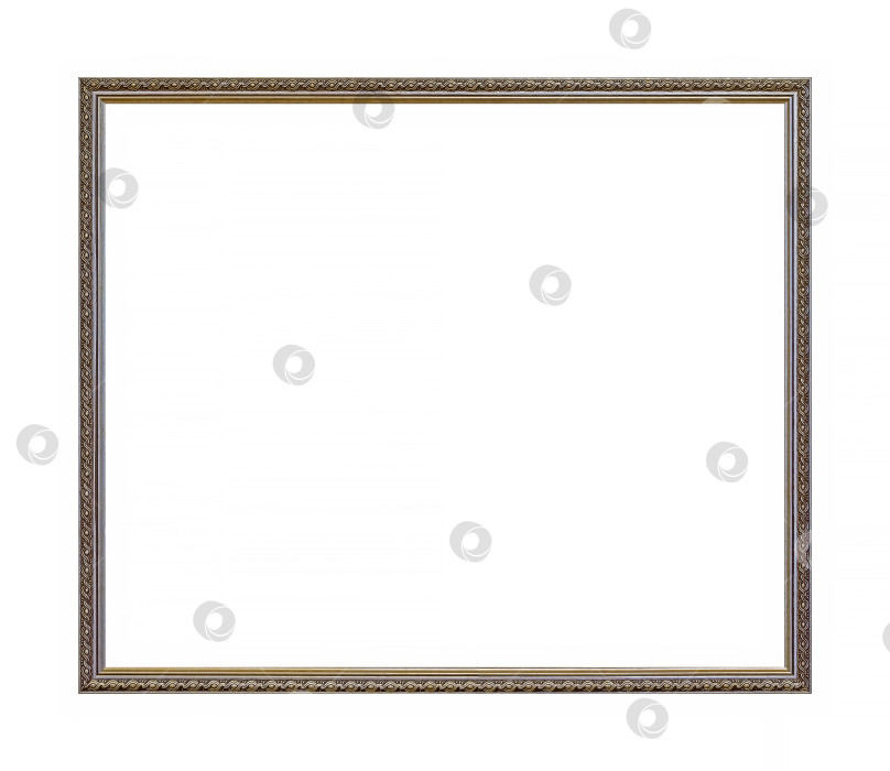 Скачать Серебряная рамка для картин, зеркал или фотографий на белом фоне фотосток Ozero