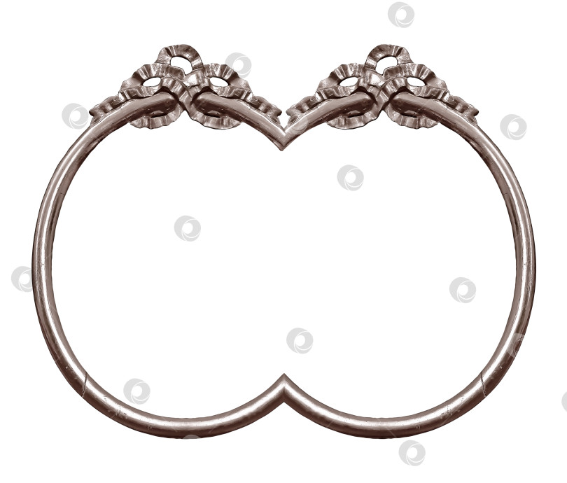 Скачать Серебряная рамка для картин, зеркал или фотографий на белом фоне. Элемент дизайна с контуром вырезки фотосток Ozero